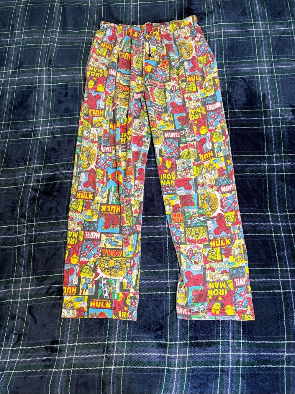 Marvel comic book print pajama pants. 100% cotton. Size M.